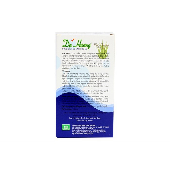 Dung Dịch Vệ Sinh Phụ Nữ Dạ Hương Xanh (120ml) - Victory Pharmacy