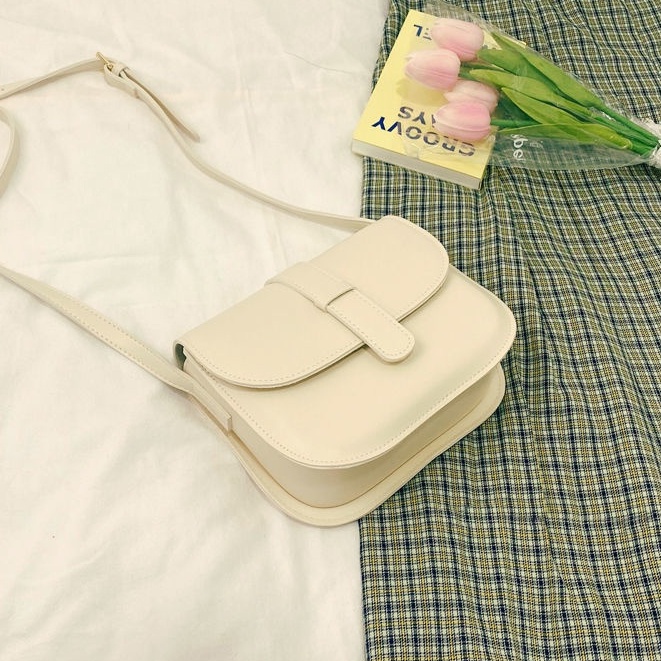 Túi Đeo Chéo Hình Vuông Nhỏ Màu Trơn Phong Cách Phương Tây Thời Trang Cao Cấp Cho Nữ