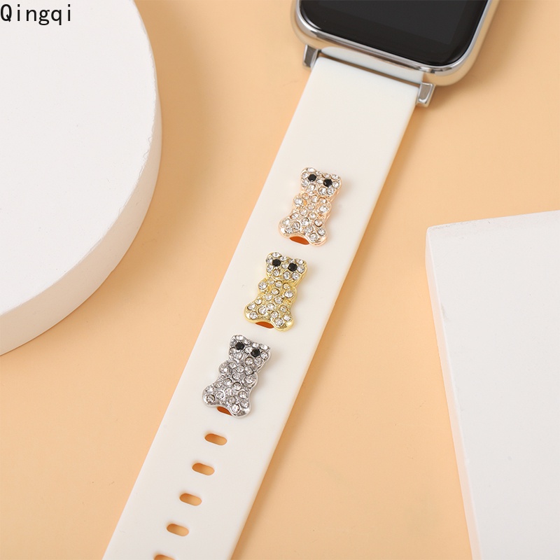 Phụ kiện MISS ZOE trang trí đồng hồ bằng silicon/trái tim/gấu dễ thương 45 kiểu lựa chọn