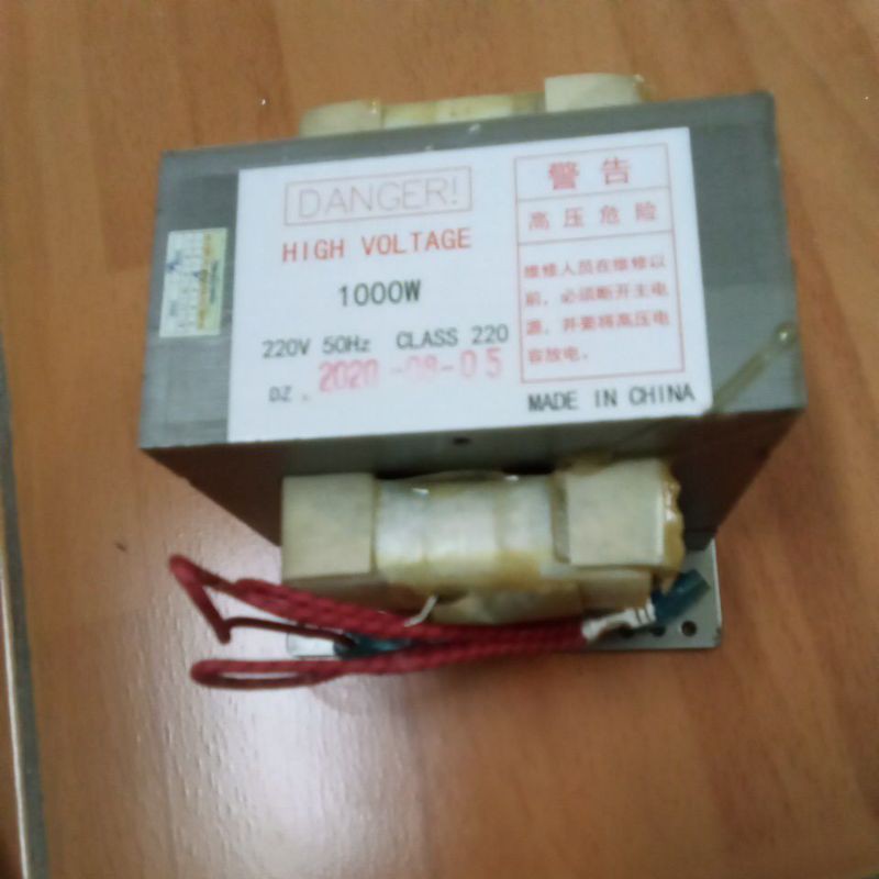 Biến áp lò vi sóng 1000W, CLASS 220, 220V, 50Hz.