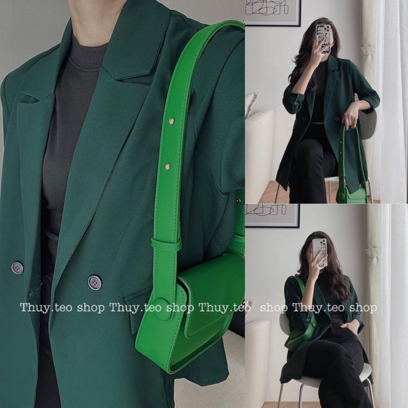 Áo blazer nâu tây 2 lơp phong cách Hàn quốc-Áo vest nâu sang chảnh