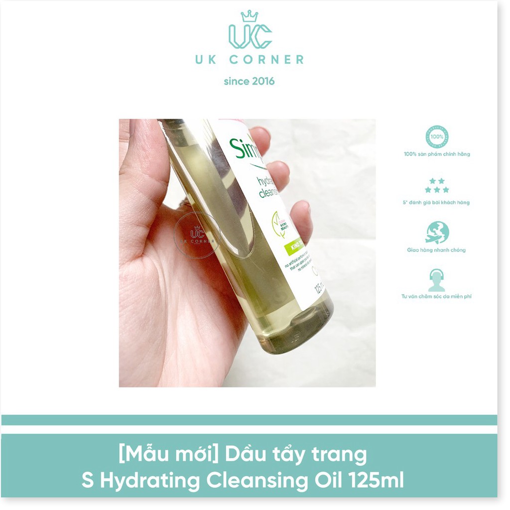 [Mã chiết khấu giảm giá khách sỉ mỹ phẩm chính hãng] Dầu tẩy trang Simple Kind To Skin Hydrating Cleansing Oil 125ml