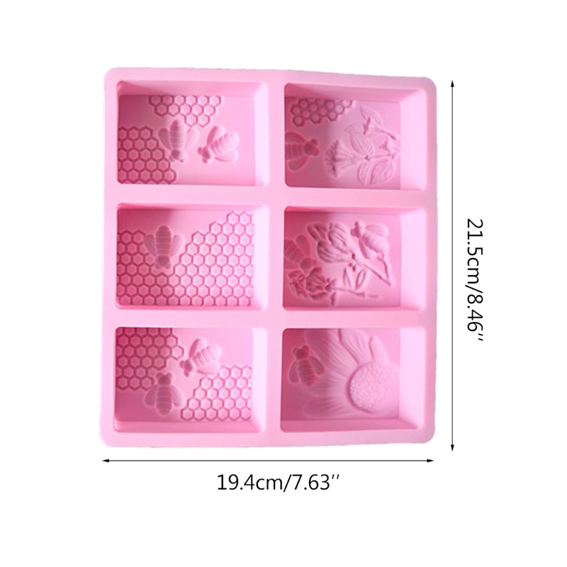 Khuôn Silicone Hình Chữ Nhật 3D Dùng Làm Bánh / Xà Phòng / Đất Sét