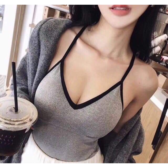 siêu hot áo hai dây kèm mút ngưc ( dây chéo lưng)