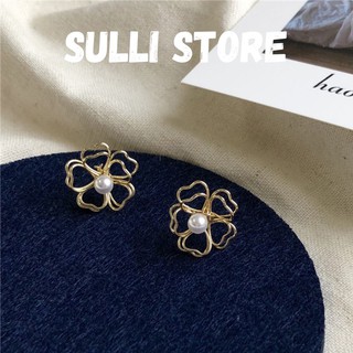 Khuyên tai hoa vàng sang chảnh Hàn Quốc Sulli store 004