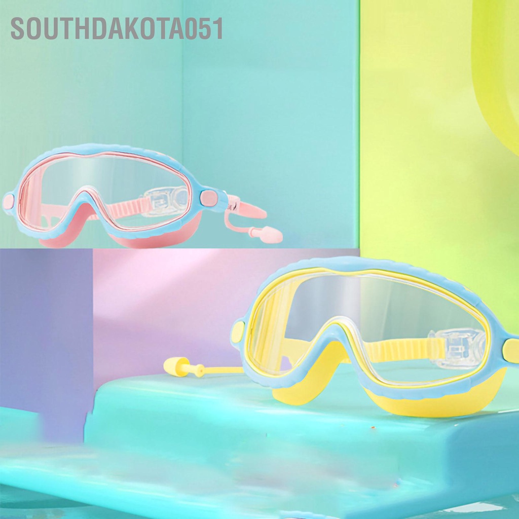 [Hàng HOT] Kính bơi trẻ em không gọng + kèm nút bịt tai góc siêu rộng Chống Nước Và Sương Mù Trong Suốt【Southdakota051】