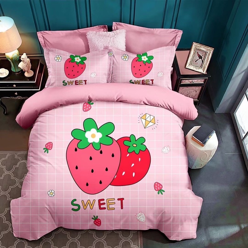 Bộ chăn ga gối cotton Tina đáng yêu cho bé- Kanta store