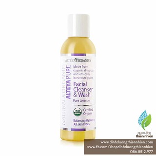 Sữa Rửa Mặt Hoa Oải Hương Hữu Cơ Alteya Organics Facial Cleanser & Wash, Pure Lavender, 150ml