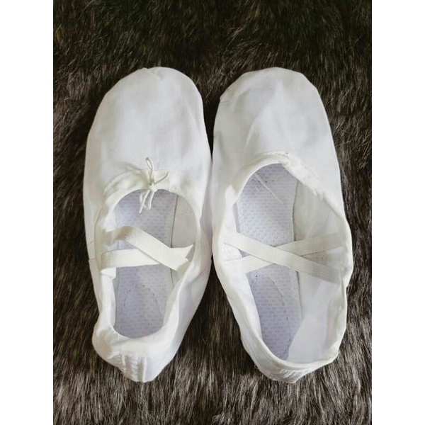 Giày múa bale trắng có đế tốt cho trẻ em và người lớn