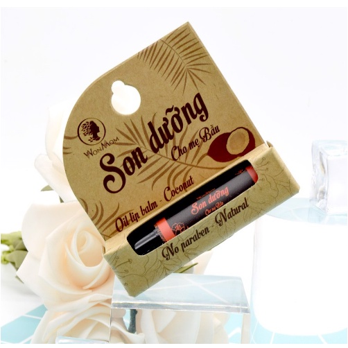 Son dưỡng môi WONOM cho mẹ bầu - Có 3 màu Hồng Cam Đỏ - Không chì - Màu thực phẩm, ăn đươc - Chính hãng