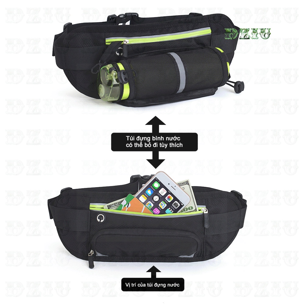 Túi đeo hông thể thao ngoài trời,túi đựng điện thoại chạy bộ đa chức năng đựng chai nước thiết bị chạy bộ