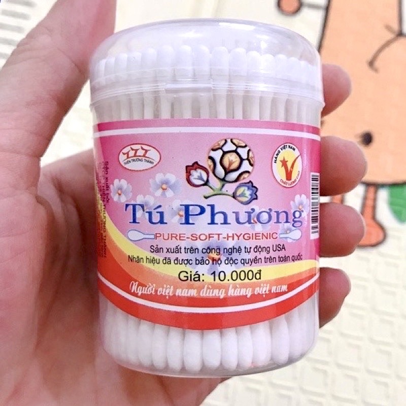 SỈ LỐC 12 LỌ TĂM BÔNG NGOÁY TAI NGƯỜI LỚN VÀ TRẺ EM.LOẠI TỐT