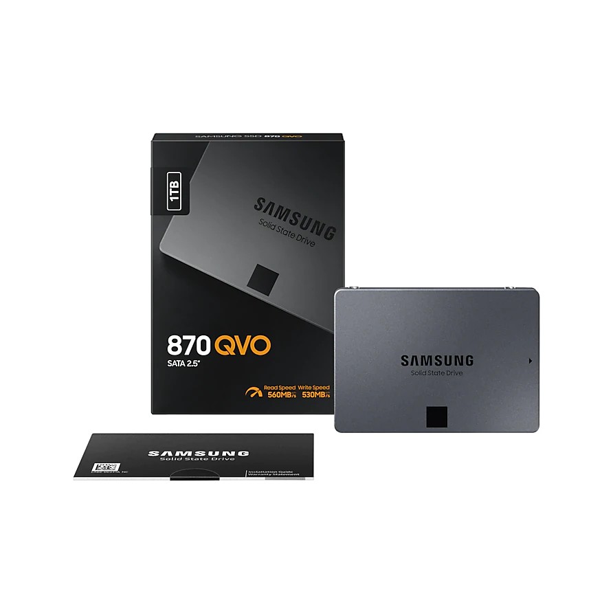 Ổ cứng SSD gắn trong Samsung 870 QVO 1TB 2.5-Inch SATA III R560MB/s W530MB/s (Xám)