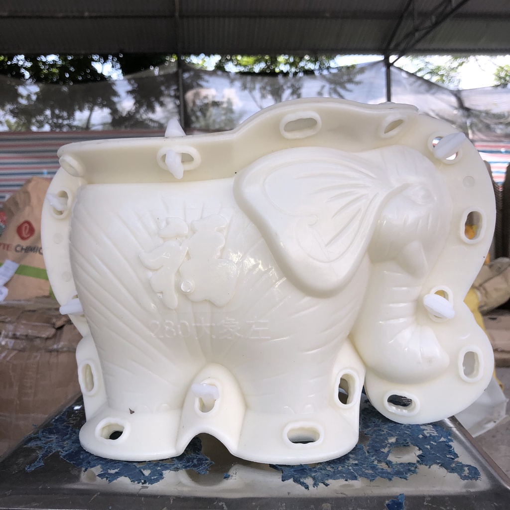 Khuôn đúc chậu cảnh hình Voi To và Nhỏ, Dùng làm chậu xi măng cây cảnh bonsai mới 100% nhựa ABS cao cấp cực bền