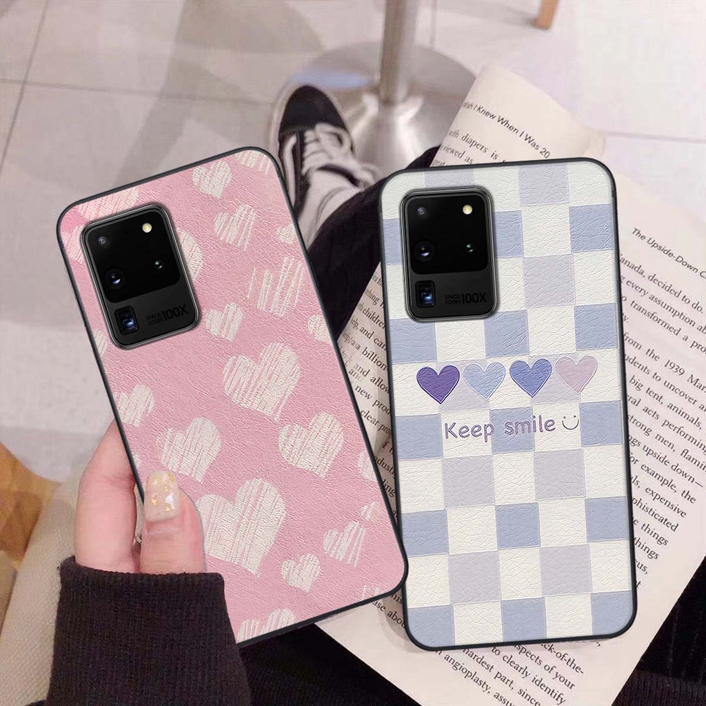 Ốp Samsung S20 Ultra caro trái tim cá tính, thời trang siêu đẹp, siêu phong cách