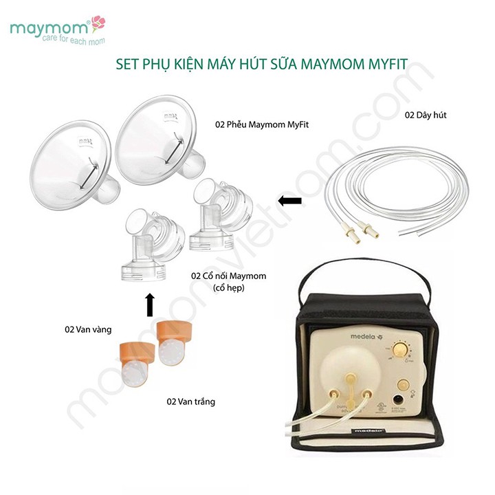 Bộ Phụ Kiện Maymom MyFit Cho Máy Hút Sữa Pump