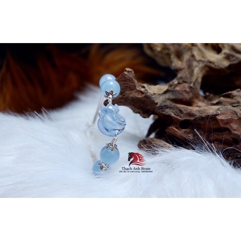 Vòng tay hồ ly xanh aquamarine