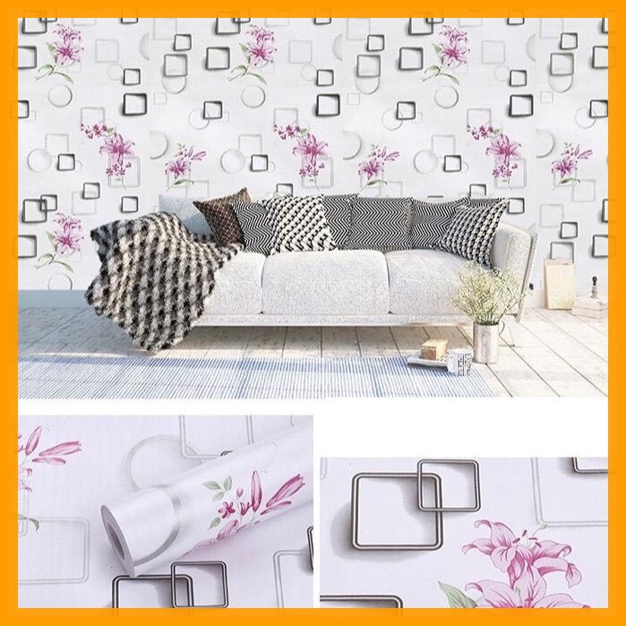 Giấy Dán Tường Sẵn kKeo Chống Ẩm Hoa Ly Ô Vuông :Sản phẩm có kết cấu tốt ,tuổi thọ dài, không dễ phai, không thấm nước.