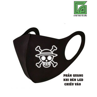 Khẩu Trang One Piece Phản Quang Đen Siêu Chất