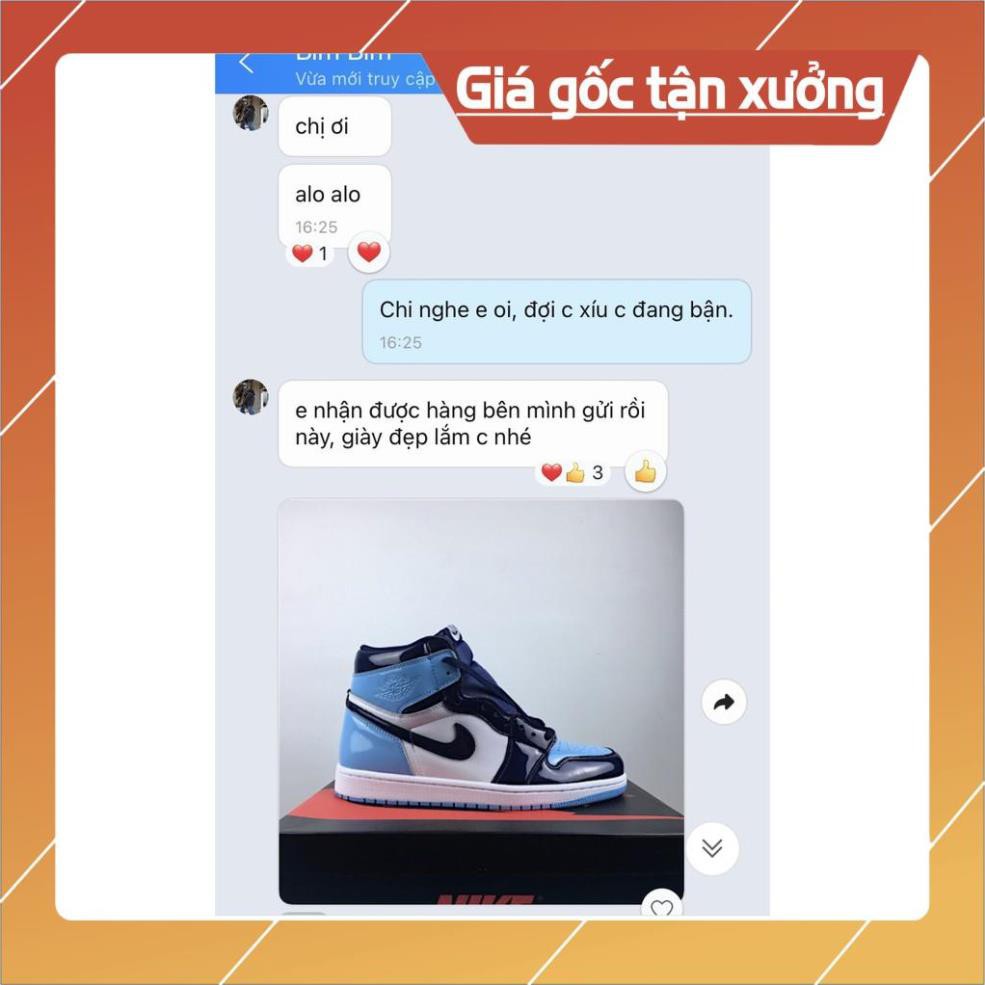 [FreeShip+ Hàng Xịn] Giầy Jordan 1 xanh đen bóng cao cổ hàng đẹp siêu rẻ