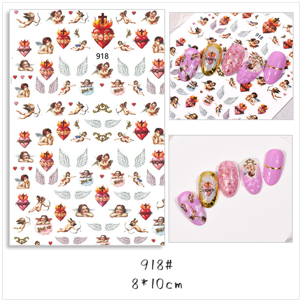 [Hàng mới về] Set 1/ 6 tấm hình dán móng tay 3D nghệ thuật