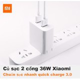 ️🎯️ Củ sạc nhanh 2 cổng 36w xiaomi | BH 7 ngày 💛 💛 💛 [ 💯 HÀNG CHÍNH HÃNG]