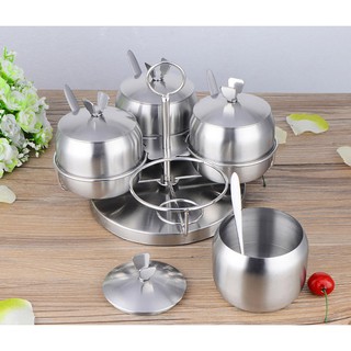Bộ hũ đựng gia vị inox 304 Kaihua A02