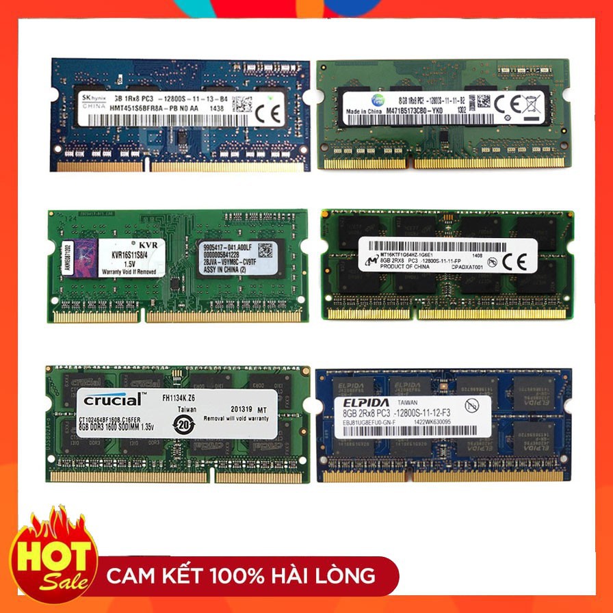 Ram laptop DDR3 DDR3L 8GB 4GB Samsung / Hynix / Kingston / Micron / Elpida... Hàng chính hãng 95