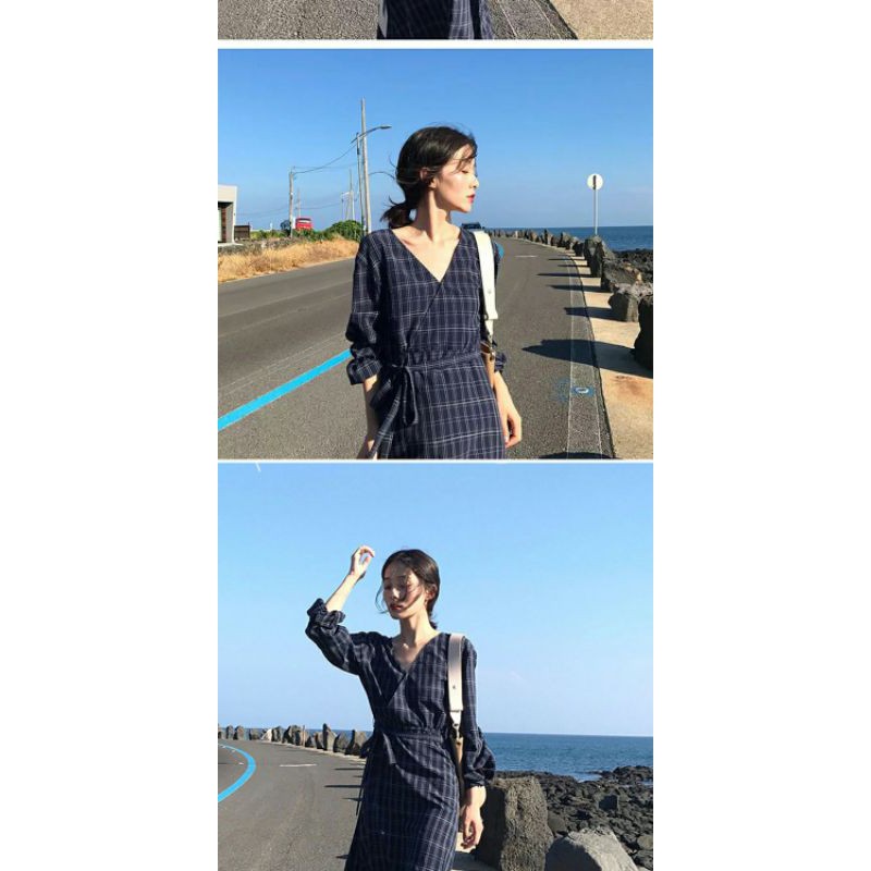 VÁY KẺ CARO SIÊU SANG