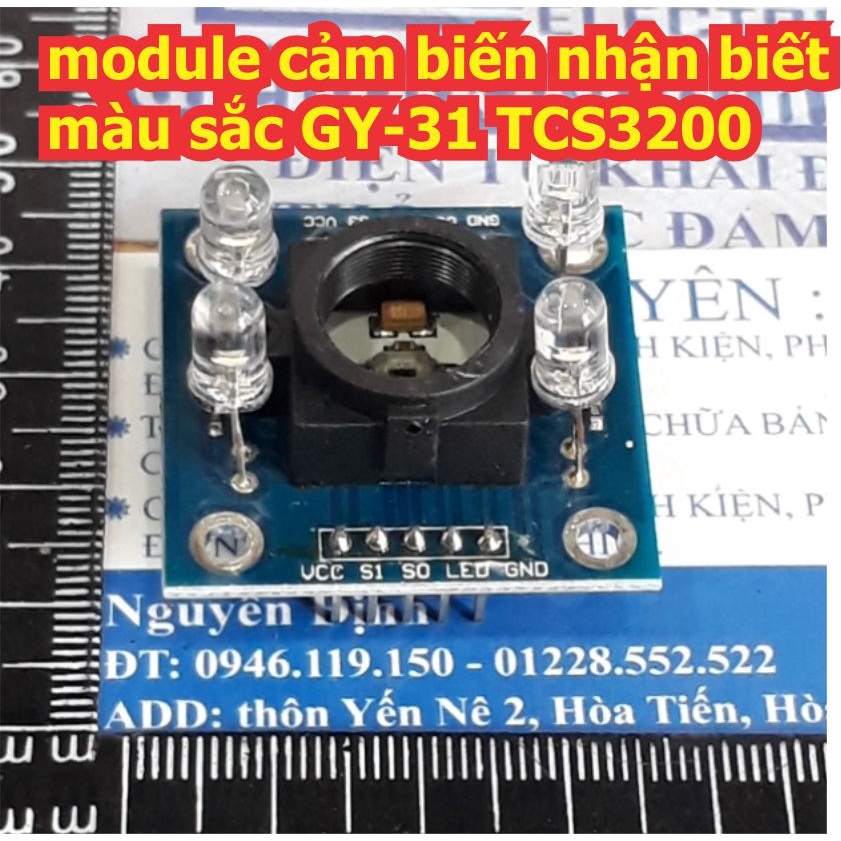 module cảm biến nhận biết màu sắc GY-31 TCS230 TCS3200 3200 kde3149
