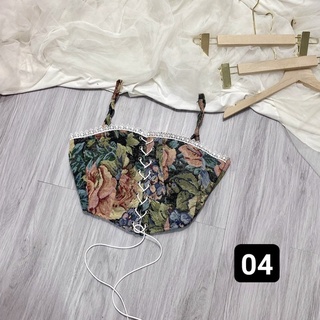 Áo 2 dây thổ cầm đan dây ngực