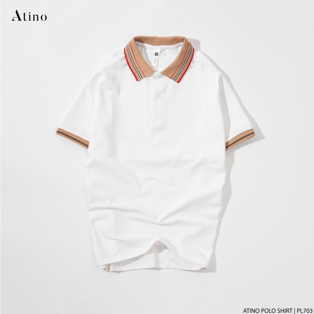 Áo Polo Nam ATINO vải cá sấu Cotton thoáng mát trẻ trung chuẩn form regular PL703