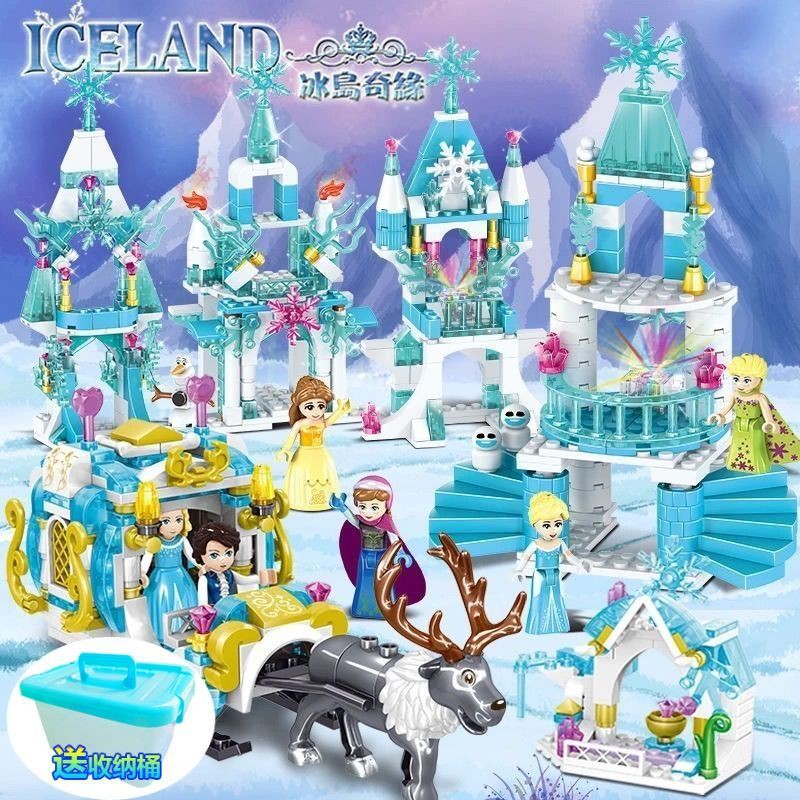 Frozen Lego Lắp Ráp Xây Dựng Khối Bé Gái Công Chúa Công Chúa Lâu Đài Câu Đố Trẻ Em Tương Thích Lego Xếp Hình Khối Xây Dự