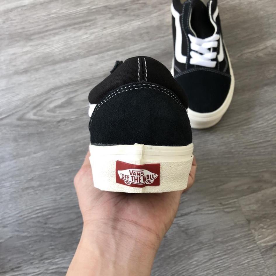 Giày 𝗩𝗮𝗻𝘀 Vault Old Skool Màu Đen - Giày thể thao nam nữ 𝗩𝗮𝗻𝘀 Vault Old Skool Full box bill