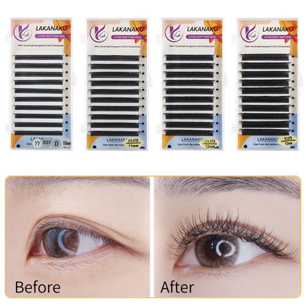 EUCA Hộp Lông Mi Giả 8-15mm 10 Hàng Mềm Mại Trang Điểm Tự Nhiên