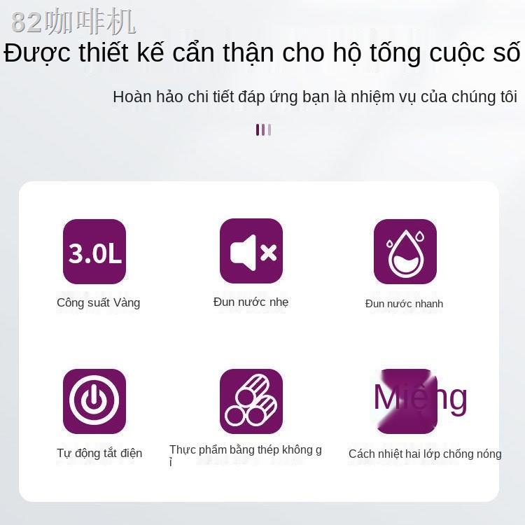 YẤm siêu tốc bán cầu chính hãng, gia dụng, tự động ngắt điện, giữ nhiệt, đun nước inox