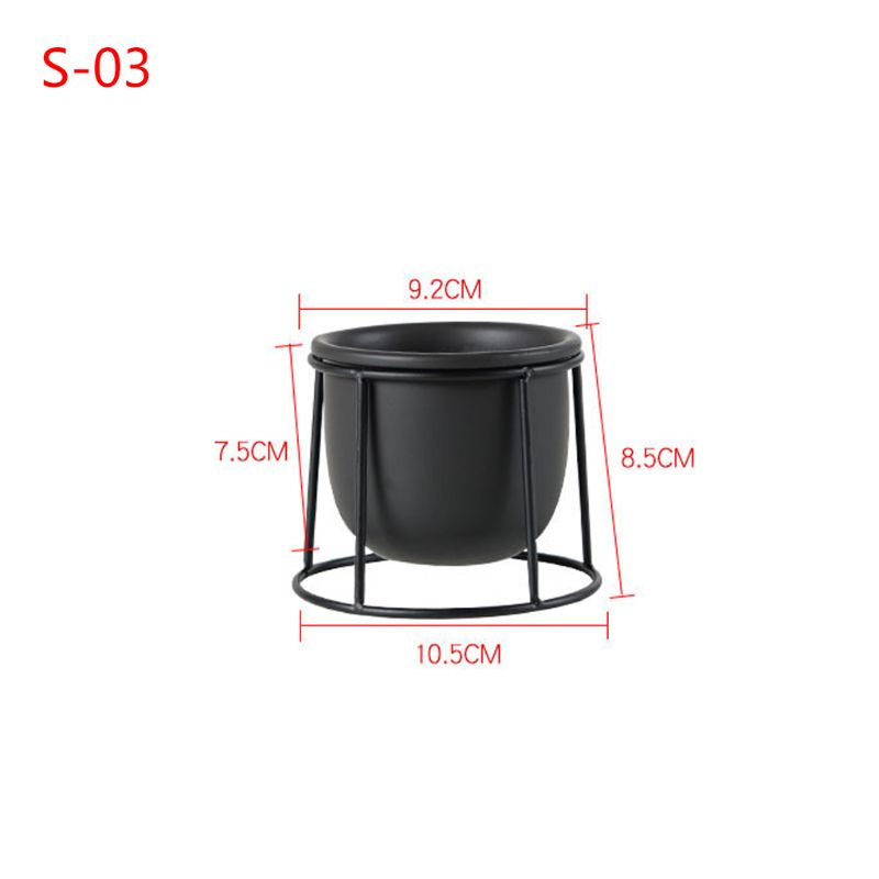 Giá Đỡ Chậu Hoa Bằng Sắt Hình Tròn Phong Cách Bắc Âu