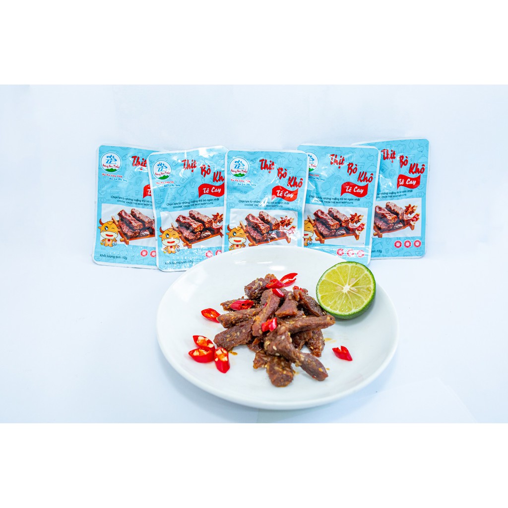 Thịt bò khô vị tê cay Hoàng Nam Food Combo 20 gói 12gram | BigBuy360 - bigbuy360.vn