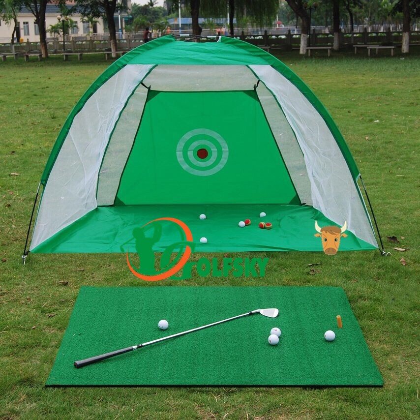 Combo Lồng Tập Golf 3m  x2m + Thảm Swing 1,25m x 1m
