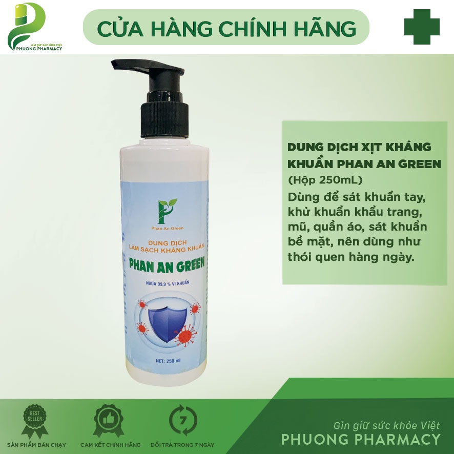 Dung dịch xịt kháng khuẩn Phan An Green