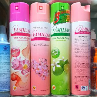 Nước hoa xịt phòng Familiar hương hoa sen, hoa lan, chanh 300ml