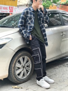 Flannel xanh sữa