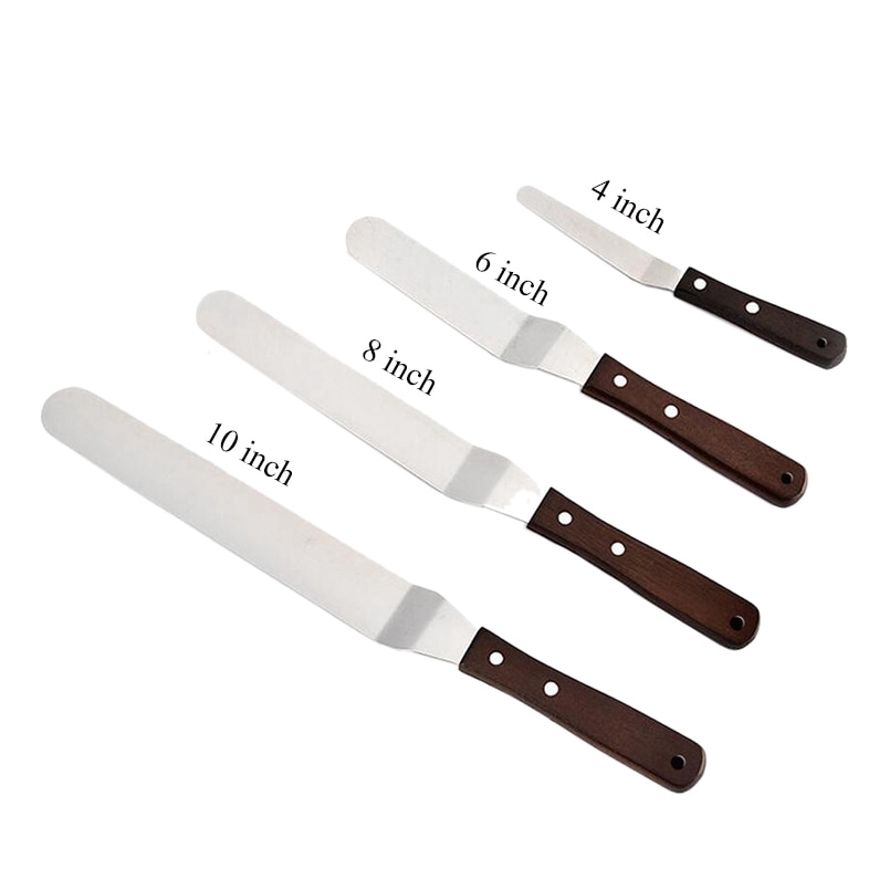 4/6/8/10 Inch Stainless Steel Cake Spatula Butter Cream Frosting Knife Smoother For Cake Cutter
