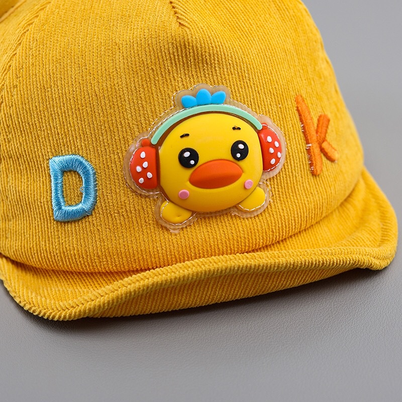 Mũ vải lưỡi trai hình vịt con nón hè chỉnh size xinh xắn bé trai/bé gái 3-18 tháng