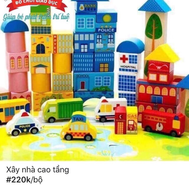 Bộ đồ chơi gỗ Thành phố