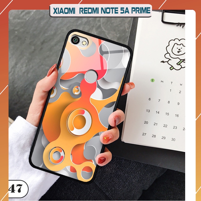 Ốp lưng kính cường lực cho điện thoại Xiaomi Redmi Note 5A Prime