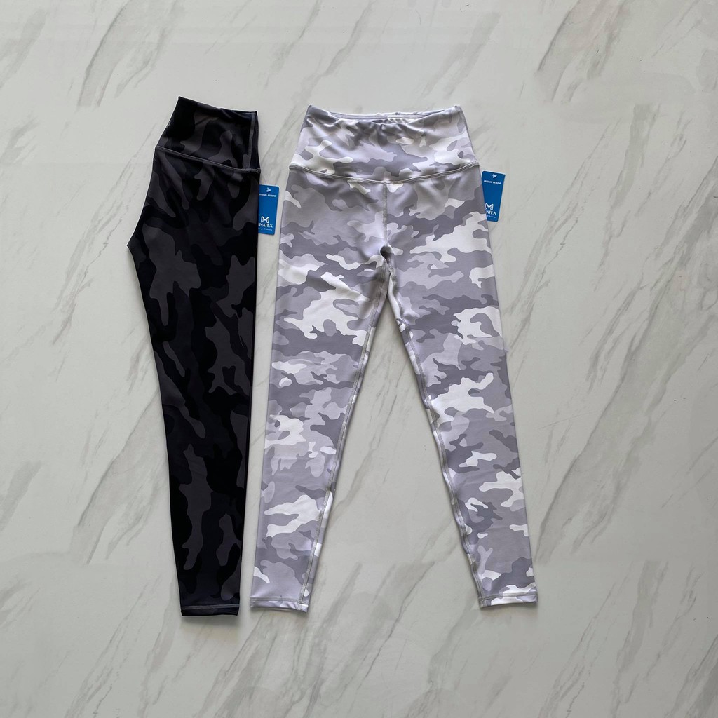 Quần legging họa tiết lính, tập gym yoga chạy bộ thể thao tiêu chuẩn hàng xuất khẩu