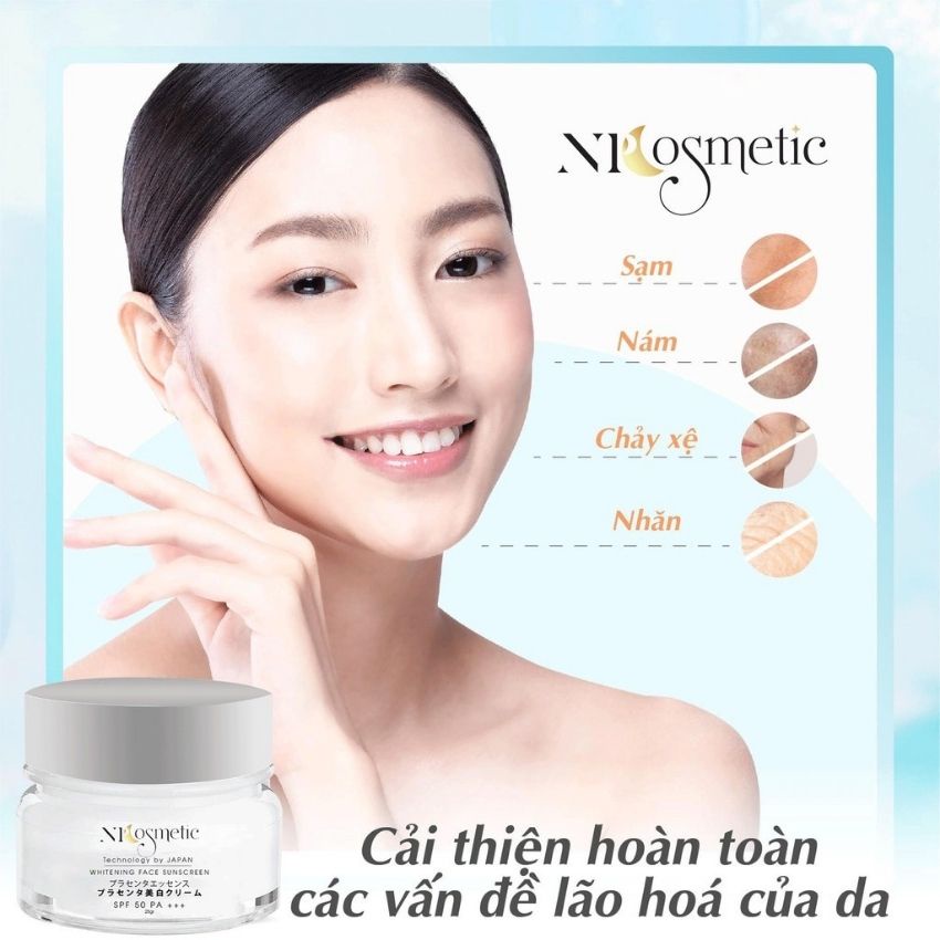 Kem face nhau thai cừu, kem face dưỡng trắng da chống nắng chống lão hóa, ngăn ngừa mụn, giảm thâm nám tàn nhang