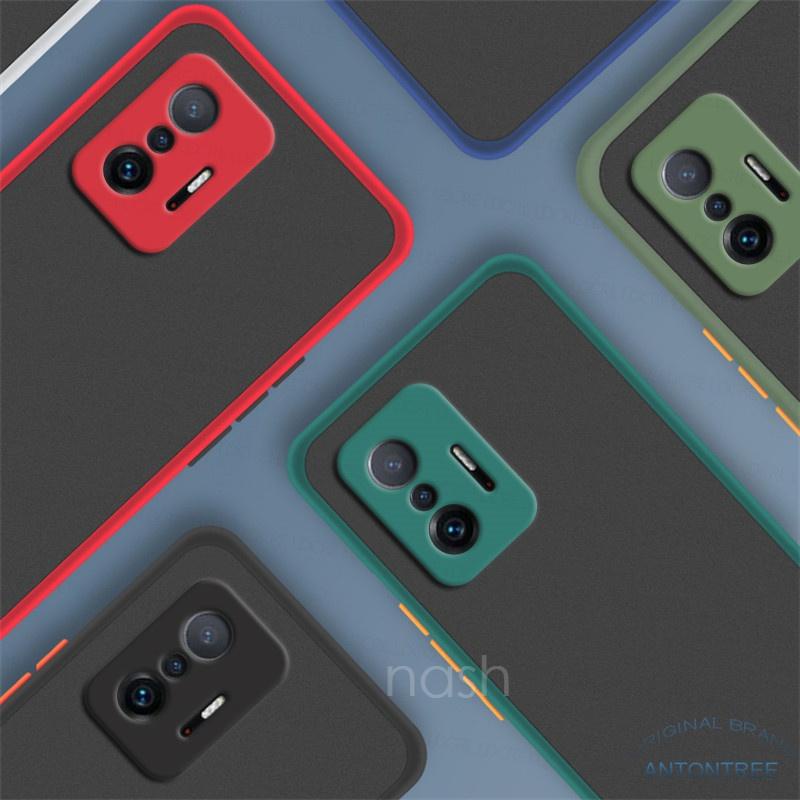 Ốp điện thoại silicon mặt nhám chống sốc bảo vệ camera cho Xiaomi Mi 11T Pro Mi 11 Lite 5G NE