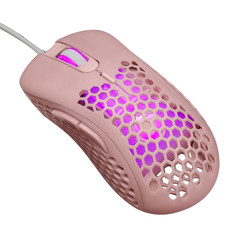 Chuột Quang Chơi Game 6400 DPI RGB Kiểu Tổ Ong Nhiều Màu Sắc
